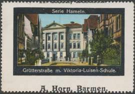 Grütterstraße mit Viktoria-Luisen-Schule in Hameln