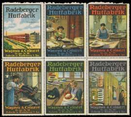 Hüte Radeberg Reklamemarken Sammlung