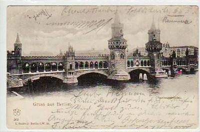 Berlin Friedrichshain Oberbaumbrücke 1899