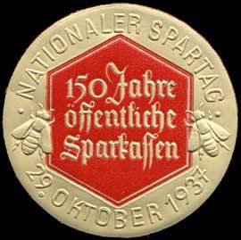 Nationaler Spartag - 150 Jahre öffentliche Sparkassen