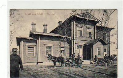 Abeli bei Ponewisch Bahnhof Feldpost 1916 Litauen