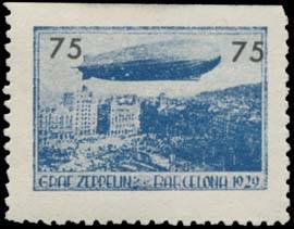Graf Zeppelin Luftschiff über Barcelona