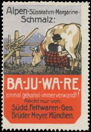 Ba-Ju-Wa-Re Alpen-Margarine-Schmalz