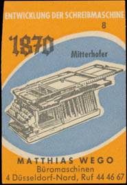 1870 Mitterhofer Schreibmaschine