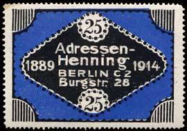 25 Jahre Adressen-Henning