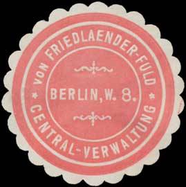 Central-Verwaltung von Friedlaender-Fuld