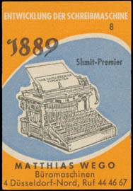 1889 Shmit-Premir Schreibmaschine