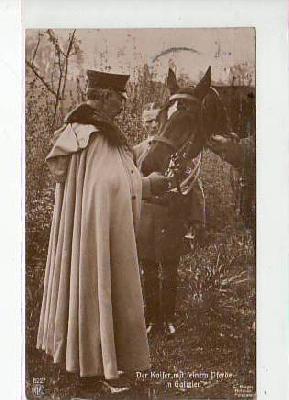 Adel Monarchie Kaiser und sein Pferd in Galizien 1915