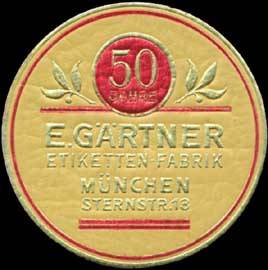 50 Jahre E. Gärtner Etiketten-Fabrik