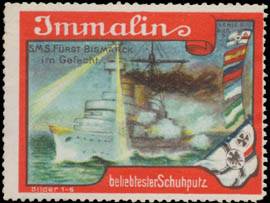 S.M.S. Fürst Bismarck im Gefecht