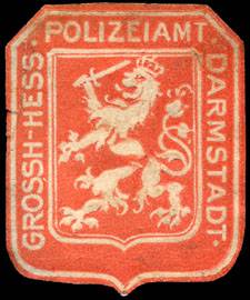 Grossherzoglich Hessische - Polizeiamt - Darmstadt