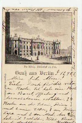 Berlin Mitte Bibliothek 1785 AK von 1902