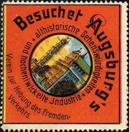 Besucher Augsburgs althistorische Sehenswürdigkeiten und hochentwickelte Industrie