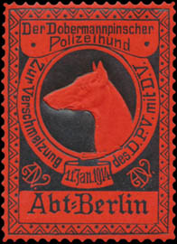Der Dobermannpinscher Polizeihund