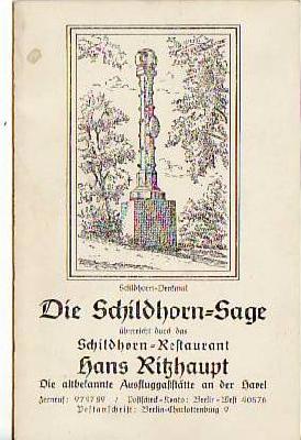 Berlin Grunewald Schildhorn Sage 3x Klappkarte,Landkarte
