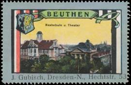 Realschule und Theater in Beuthen