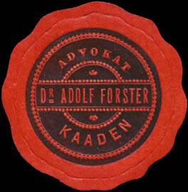 Advokat Dr. Adolf Forster