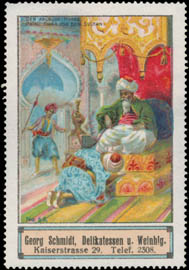 Prinz Omar vor dem Sultan