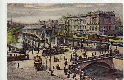 Berlin Kreuzberg Hochbahn Hallesches Tor ca 1910