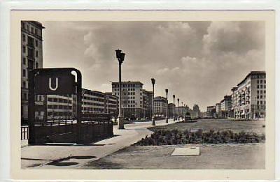 Berlin Friedrichshain Stalinallee U-Bahnhof 1954