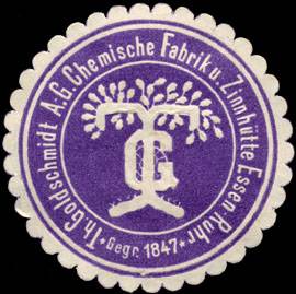 Th. Goldschmidt AG Chemische Fabrik und Zinnhütte Essen - Ruhr