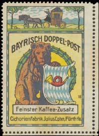 Postkutsche mit Löwe - Bayrisch Doppel-Post