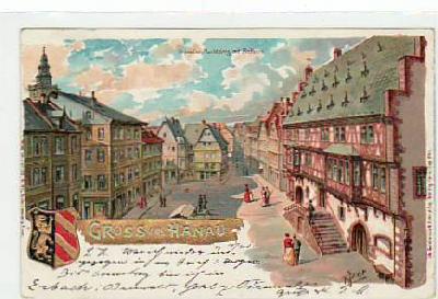 Hanau am Main Prägekarte 1900