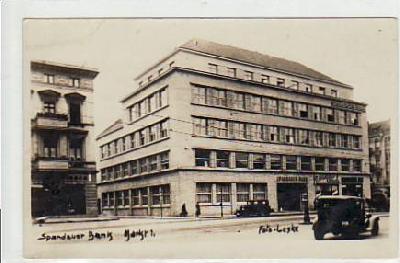 Berlin Spandau Bank Foto Karte ca 1925