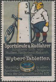 Sportsleute und Radfahrer schützen sich vor Husten, Heiserkeit, Katarrh durch Wybert-Tabletten
