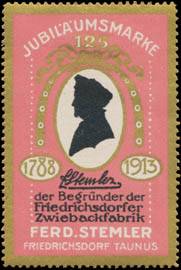 Jubiläumsmarke 125 Jahre Zwiebackfabrik
