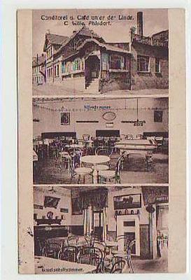 Ahlsdorf bei Lutherstadt Eisleben Cafe unter der Linde ca 1920