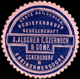 Erste Österreichisch Schlesische Schiefersbruch Gesellschaft A. Alscher F. Czernoch & Comp. Eckersdorf & Freihermersdorf