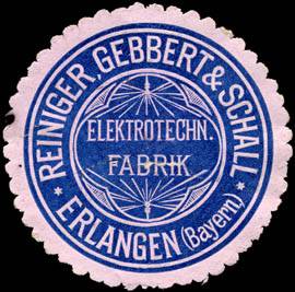 Elektrotechnische Fabrik Reiniger, Gebbert & Schall - Erlangen (Bayern)