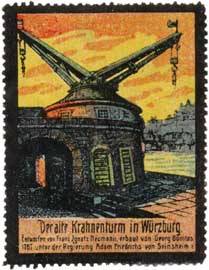 Der alte Krahnenturm in Würzburg