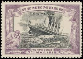 Remember Lusitania torpediert 7. Mai 1915