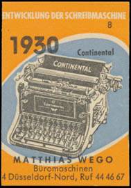 1930 Continental Schreibmaschine