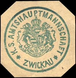 Königlich - Sächsische - Amtshauptmannschaft - Zwickau