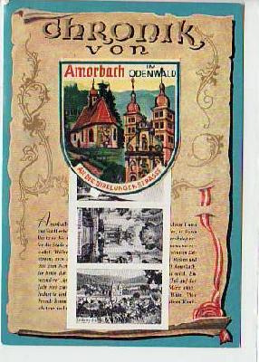 Amorbach im Odenwald Leporello AK ca 1965