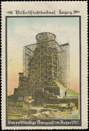 Das vollständige Baugerüst im Jahre 1912