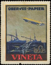 Übersee-Papier Vineta - Zeppelin Luftschiff