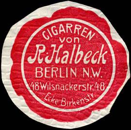 Cigarren von R. Halbeck - Berlin