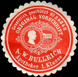 A. W. Bullrich - Apotheker I. Klasse