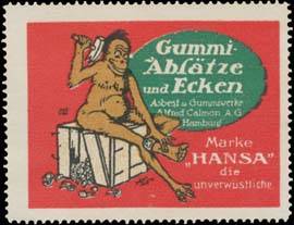 Affe - Gummiabsätze und Ecken Marke Hansa