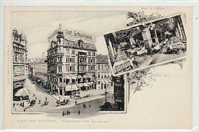 Berlin Mitte Friedrichstrasse Schultheiss ca 1900