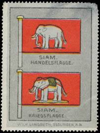 Siam Flagge (Elefant)