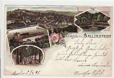 Ballenstedt im Harz Litho von 1898