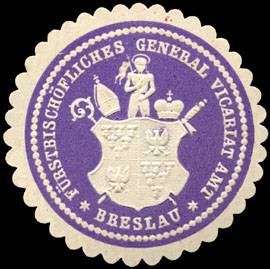 Fürstbischöfliches General Vicariat Amt - Breslau