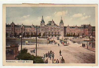 Amsterdam Niederlande Bahnhof 1912