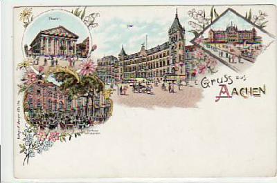 Aachen Litho Ansichtskarte ca 1900