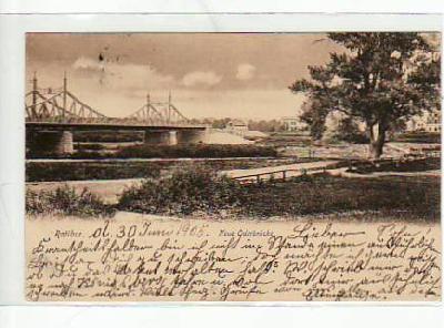 Ratibor Schlesien Oderbrücke 1905
